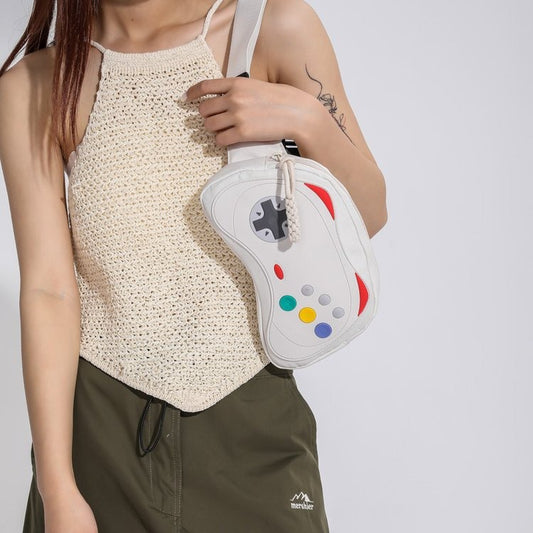 Design Sense Bag Messenger Waist Bag Niche All match Foreign Trade New Women's Bag Casual Summer Game Controller Chest Bag