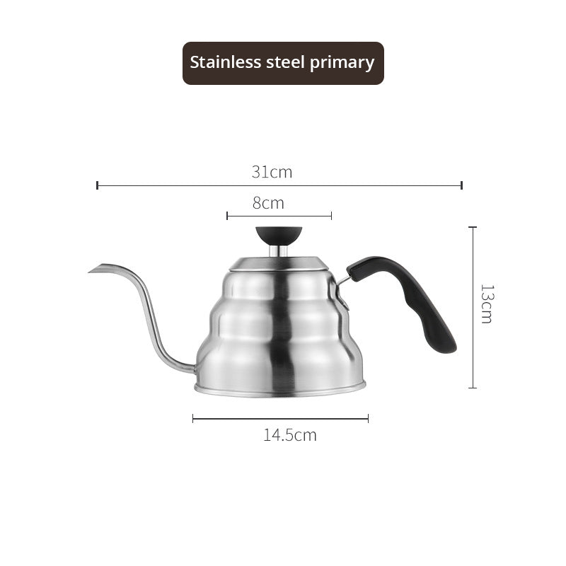 Hanging Ear Cloud Pot Handmade Coffee Pot 304 Stainless Steel Fine Mouth Pot Long Mouth Hot Water Pot