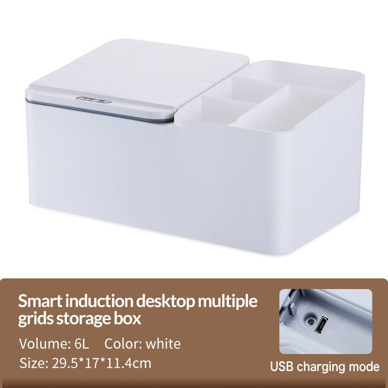 Inductive electric desktop storage box rack, jewelry sorting, skincare tissue box, storage box