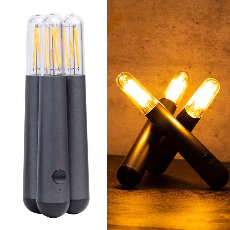 LED Desktop Night Light USB Charging Creative Bar Decoration Light Portable Folding Outdoor Camping Atmosphere Light