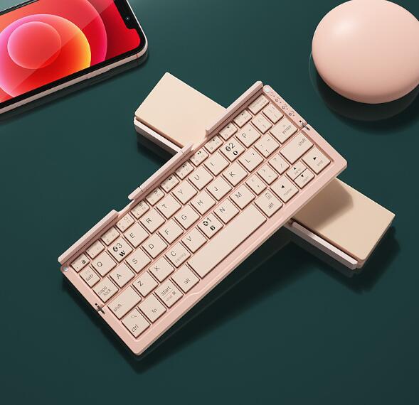 Mini Folding Keyboard Wireless Bluetooth-compatible Keyboard Foldable Keypad For Laptop Windows Android Tablet ipad Phone