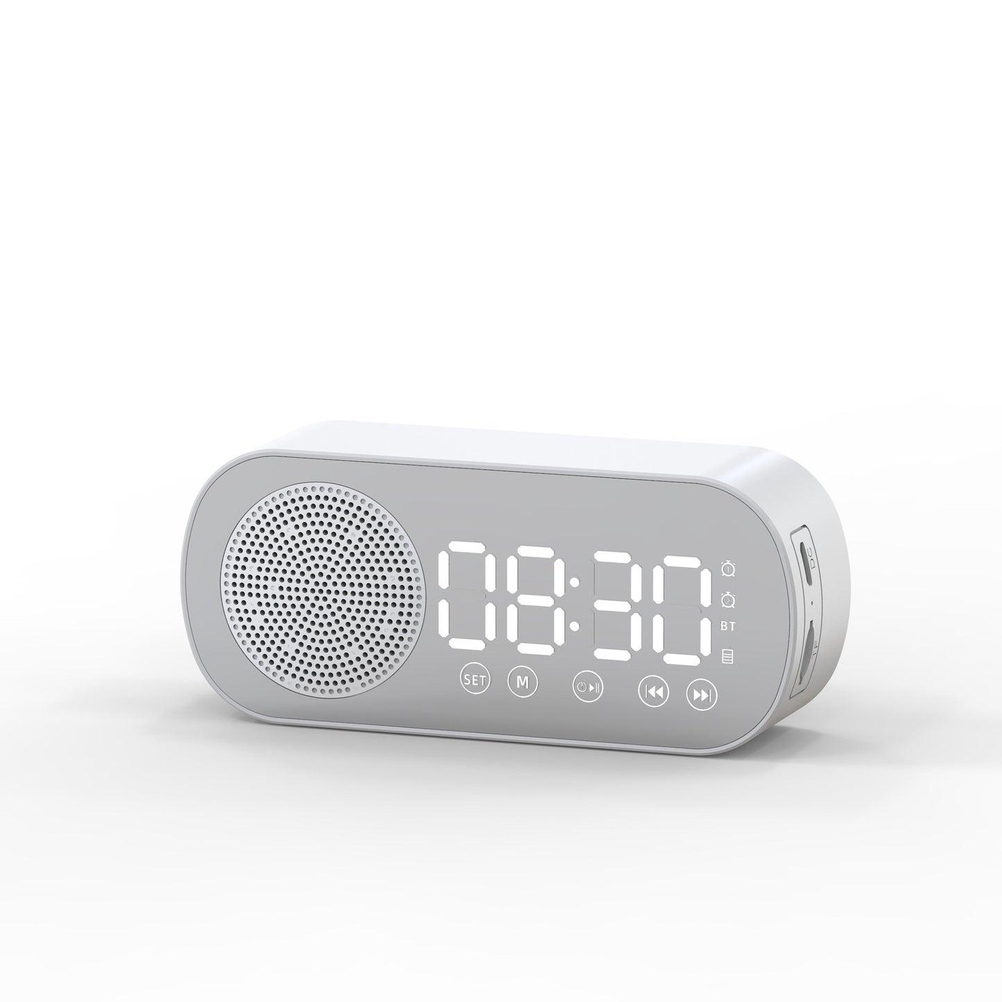 Intelligent Bluetooth Speaker Bluetooth Audio Gift Alarm Clock Mirror Clock Audio Small Speaker