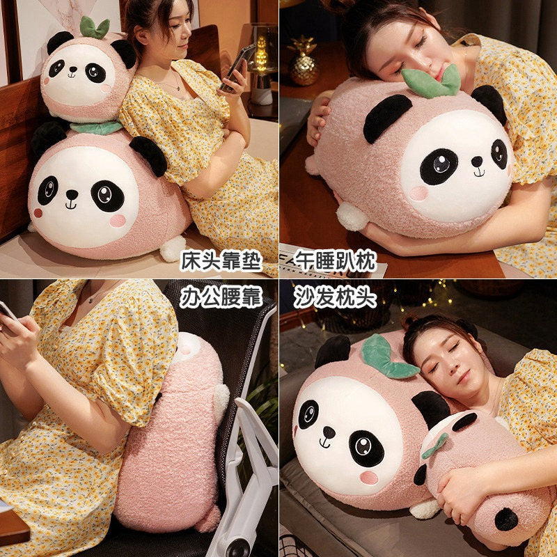 New National Treasure Giant Panda Stuffed toy Toy Top grade Peach Little Panda Doll Sleeping Pillow