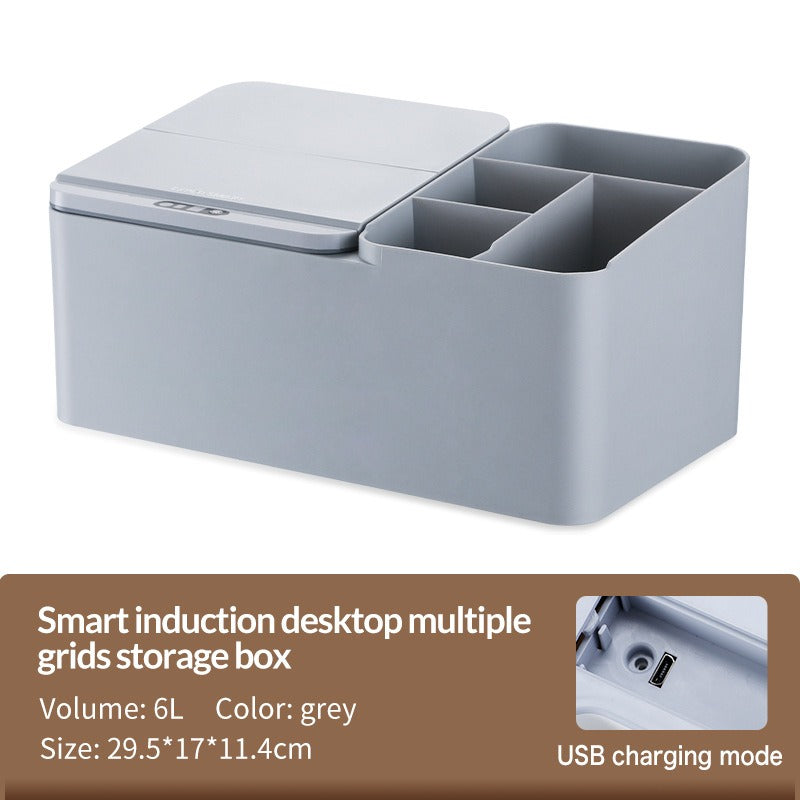 Inductive electric desktop storage box rack, jewelry sorting, skincare tissue box, storage box