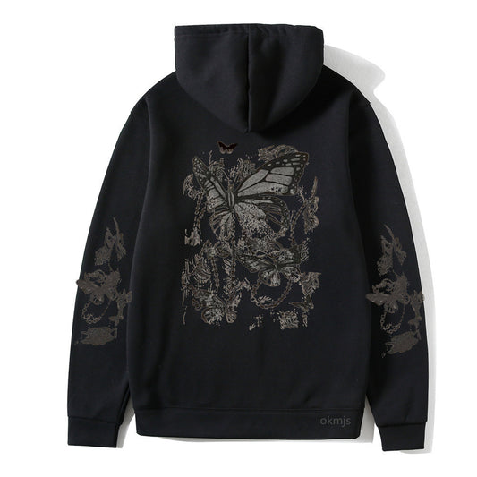 Cold Design Butterfly Hooded Sweater