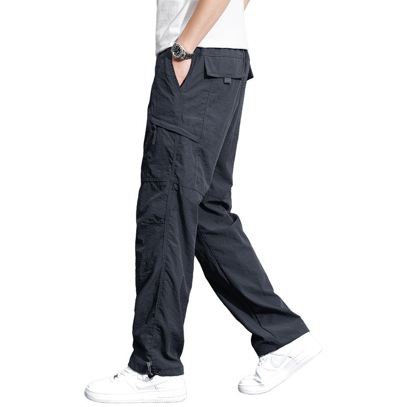 Multi-pocket Straight Cargo Men's Loose Casual Pants