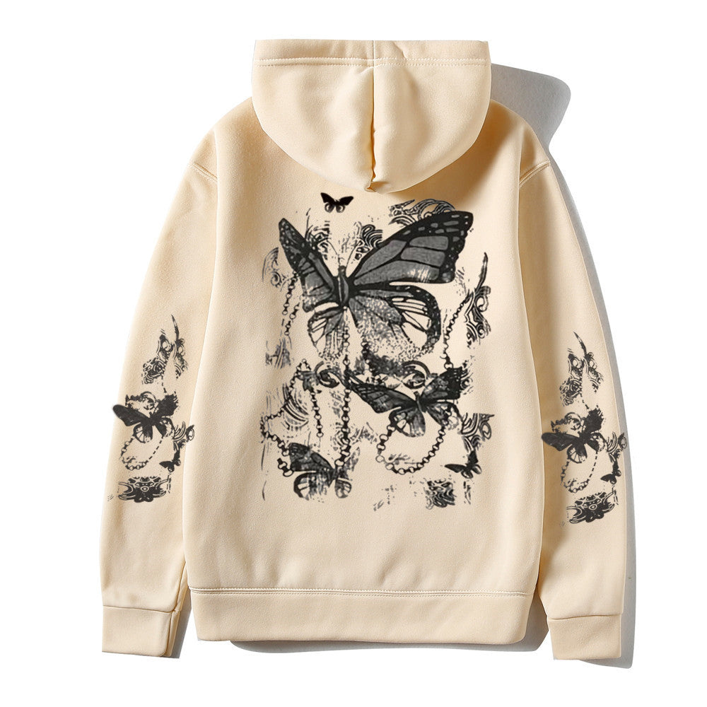 Cold Design Butterfly Hooded Sweater