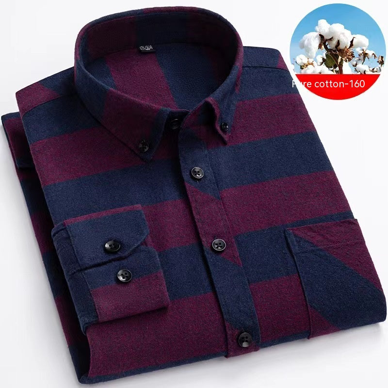 Men's Cotton Brushed Plaid Shirt