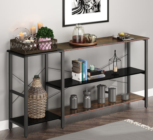 Black linen + retro double color matching console table. 10% discount till 30 Sep